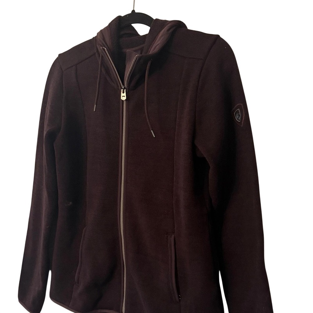 Kuhl Alska Deep Plum Burgundy Full Zip Hoodie Women's Small - Picture 4 of 6